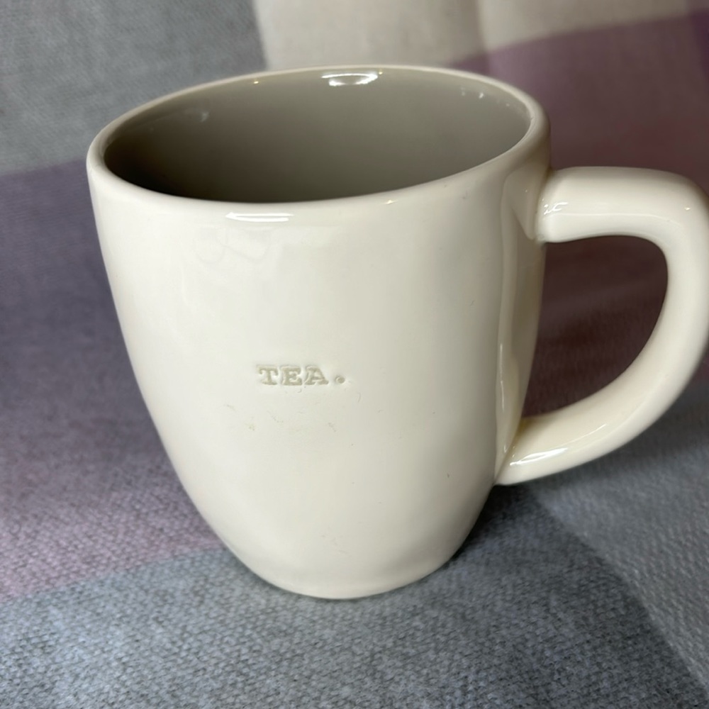 Rae Dunn by Magenta Artisan Collection Off White Grey Calm Coffee Mug 20 fl oz
